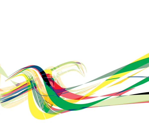 Línea de onda de arco iris abstracta — Vector de stock