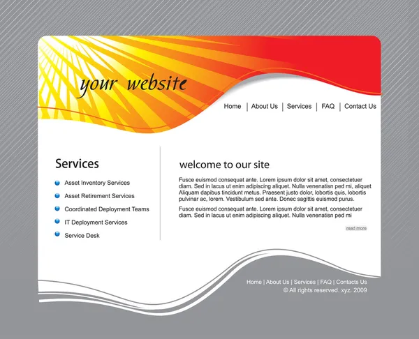 Web site design template — Stock Vector