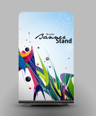 Stand banner template clipart