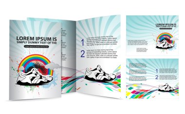 Shoe brochure design clipart