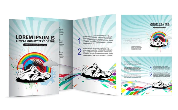 Shoe brochure design — Stok Vektör