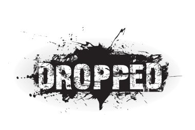 Dropped grunge icon clipart