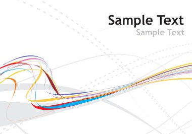 Rainbow wave line clipart