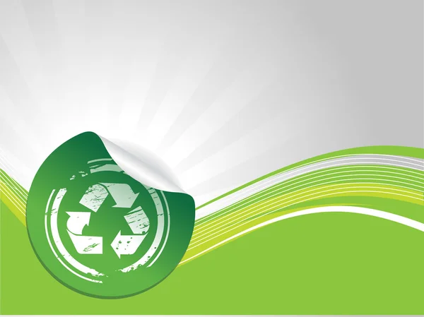 Simbolo di riciclaggio grunge — Vettoriale Stock