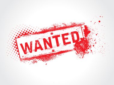 Wanted grunge text clipart