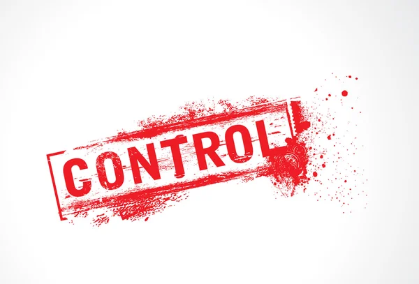 Control Grunge Text — Stock Vector