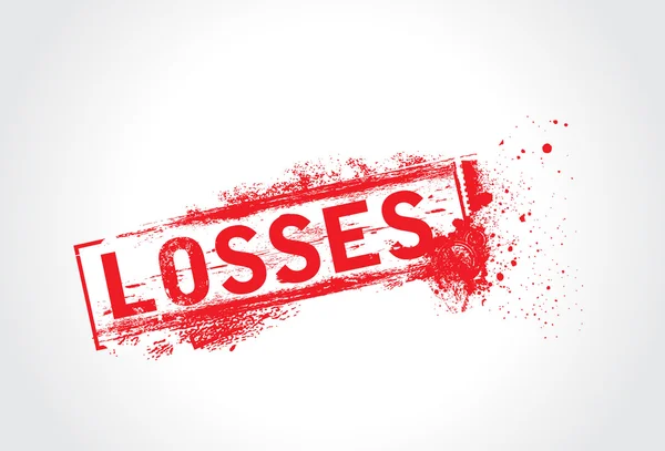 Losses Grunge Text — Stock Vector