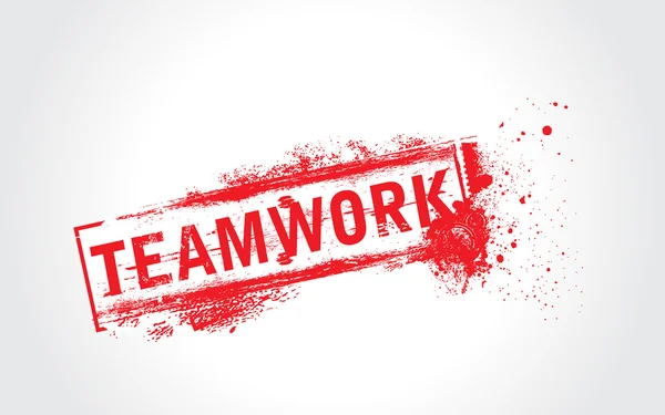 Teamwork Grunge Text — Stockvektor