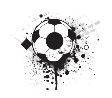 Grunge soccer Football clipart