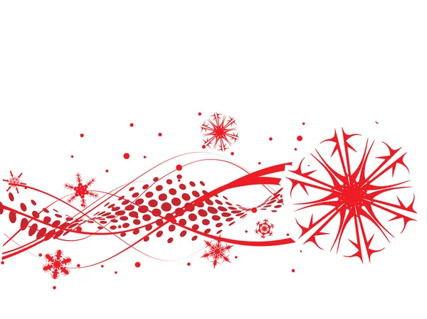 Árbol de Navidad abstracto sobre fondo rojo. — Vector de stock