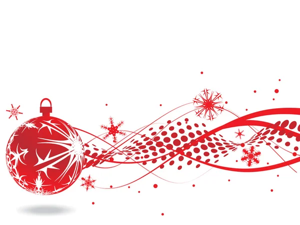 Árbol de Navidad abstracto sobre fondo rojo. — Archivo Imágenes Vectoriales