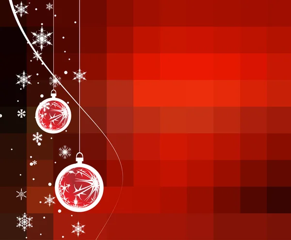 Χριστουγεννιάτικο δέντρο σε κόκκινο φόντο. — Διανυσματικό Αρχείο