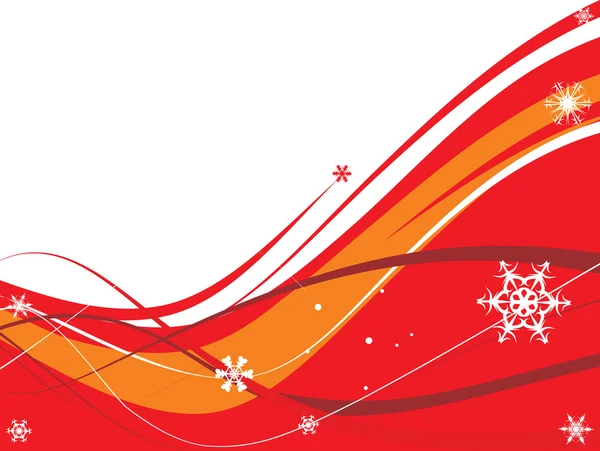 Árbol de Navidad abstracto sobre fondo rojo. — Vector de stock