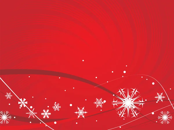 Abstrakte Weihnachtsbaum auf rotem Hintergrund. — Stockvektor