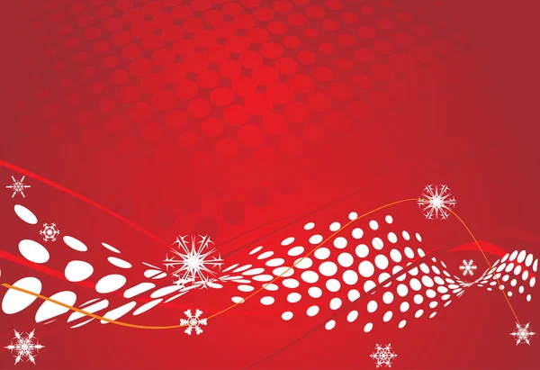 Abstrakt jul träd på röd bakgrund. — Stock vektor
