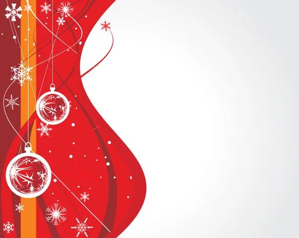 Абстрактна різдвяна ялинка на червоному тлі . — стоковий вектор