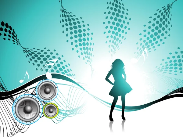 stock vector Girl. Disco party.