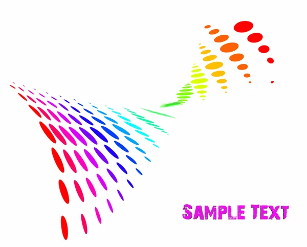 Multicolore onde demi-ton fond — Image vectorielle