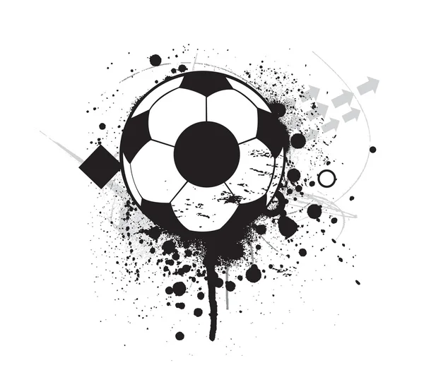 Grunge soccer Football — Stock Vector