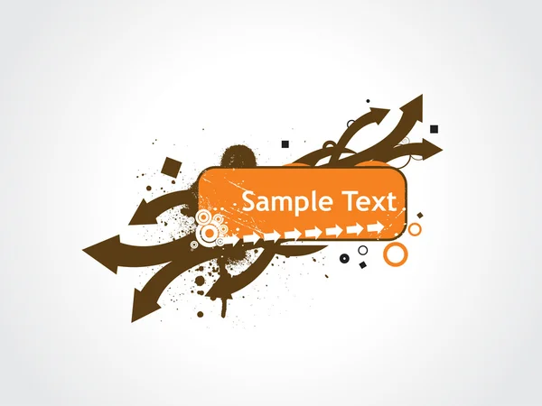 Grunge flèche exemple de texte — Image vectorielle