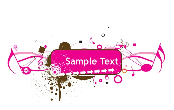 Sample text with Music theme — Stock Vector