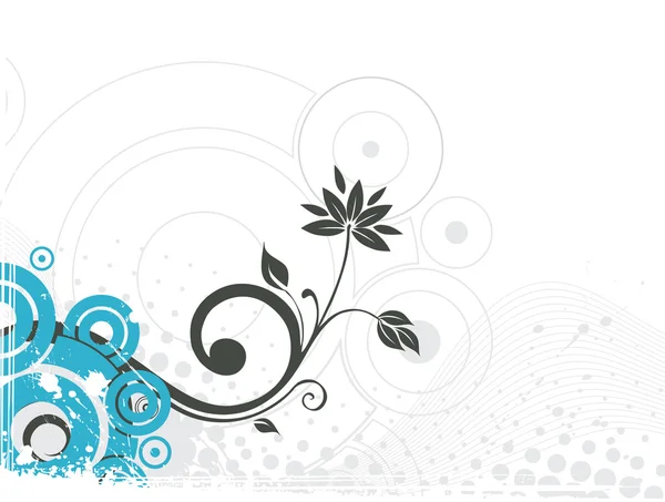 Grunge vecteur floral — Image vectorielle