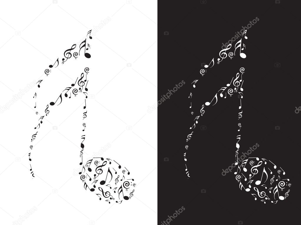 Abstract Musical notes