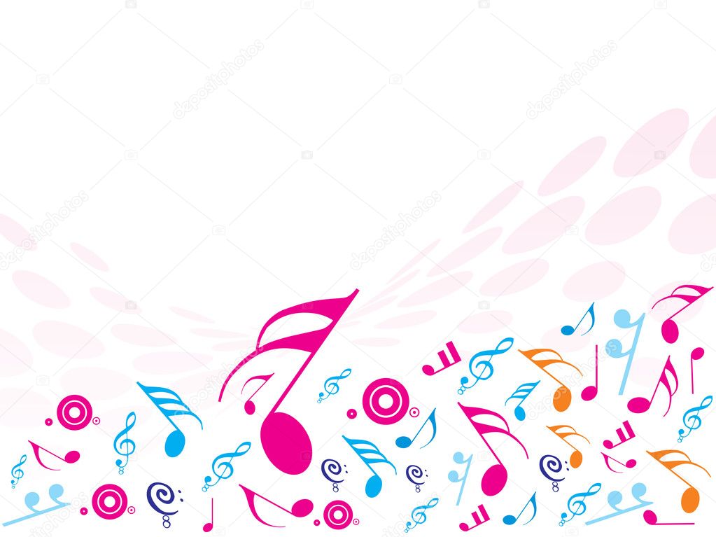 Vector illustration of Musical Notes. ideal for background!