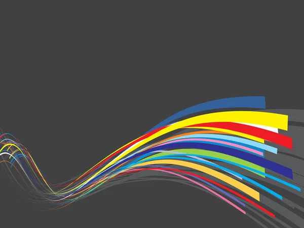 Rainbow wave background — Stock Vector