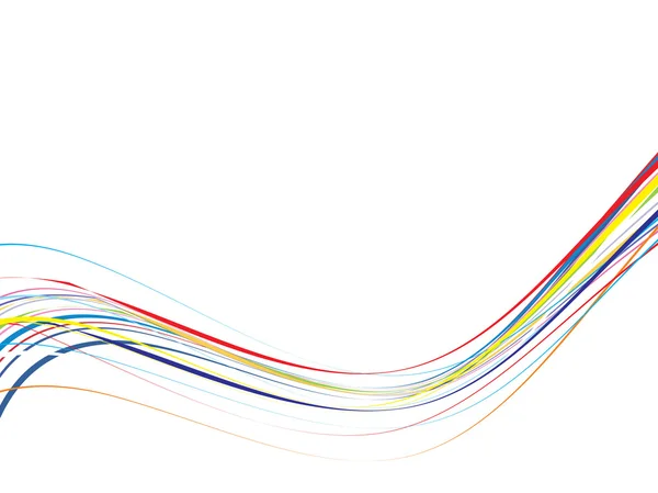 Illustrato astratto sfondo linea arcobaleno — Vettoriale Stock
