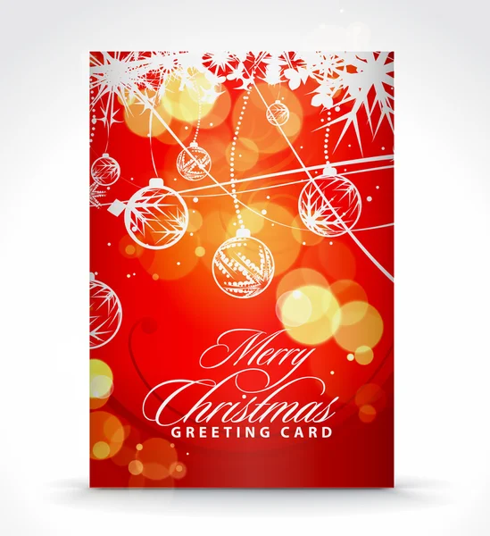 Tarjeta de felicitación de Navidad — Vector de stock