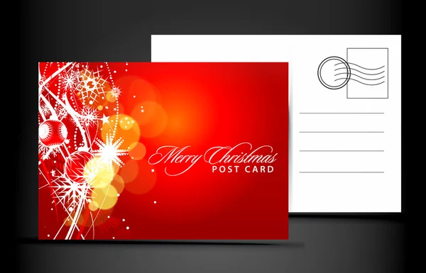 Χριστουγεννιάτικη ταχυδρομική κάρτα — Διανυσματικό Αρχείο