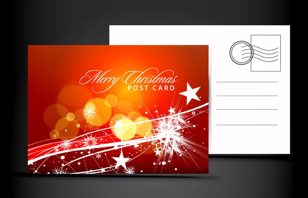 Χριστουγεννιάτικη ταχυδρομική κάρτα — Διανυσματικό Αρχείο