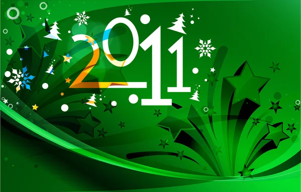 Ilustracja wektorowa piękne święta i nowy rok 2011 — Wektor stockowy