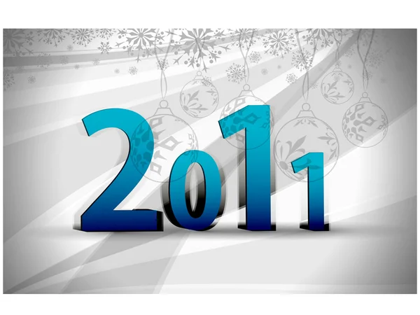 Chritsmas と 2011 年の新しい年の美しいベクトル イラスト — ストックベクタ