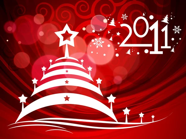 Chritsmas ve 2011 yılı yeni yıl güzel vektör çizimi — Stok Vektör