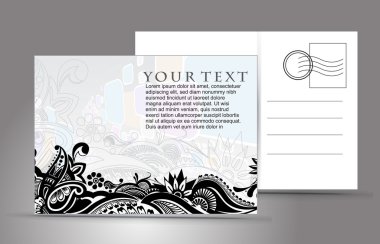 Empty postcard clipart