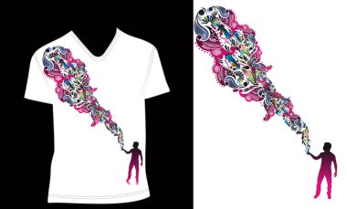 T-shirt design clipart