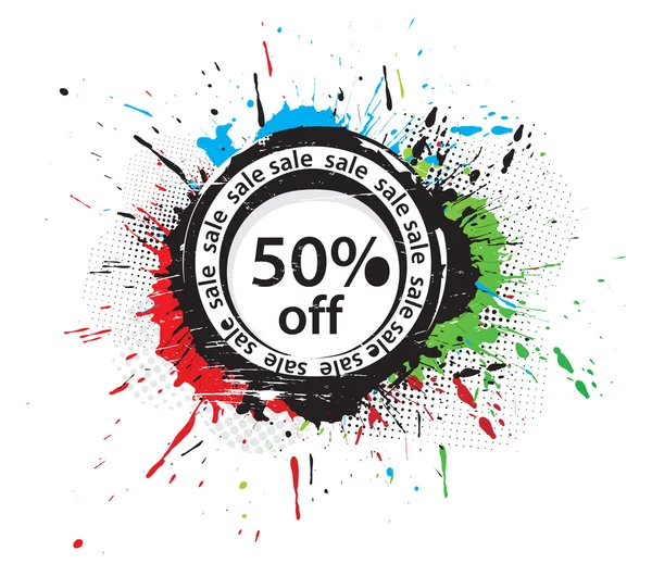 50% discount banner — Stock Vector