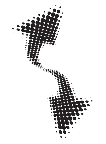 抽象半色调箭头 — 图库矢量图片