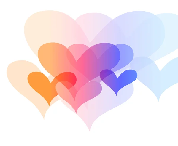 Coeurs confettis sur fond blanc , — Image vectorielle