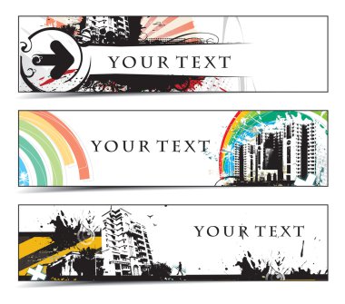 Abstract banners clipart