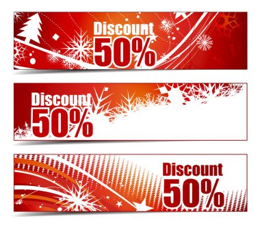 Abstract discount banners clipart