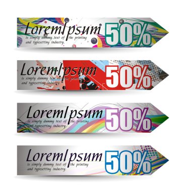 Discount banners clipart