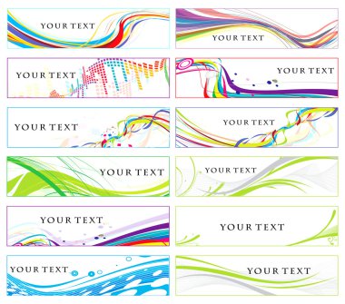 Abstract banners clipart
