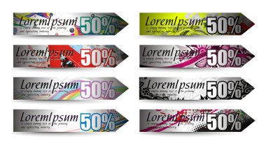 Discount banners clipart