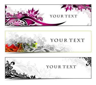 Abstract banners clipart