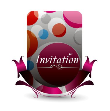 Invitation card clipart