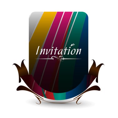 Invitation card clipart