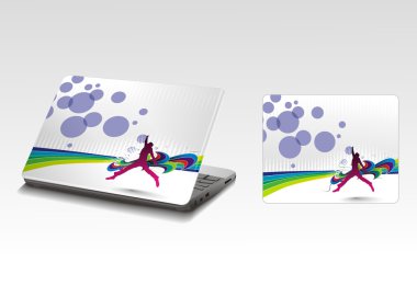 Laptop sticker skins clipart